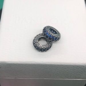 Two blue Pandora charms